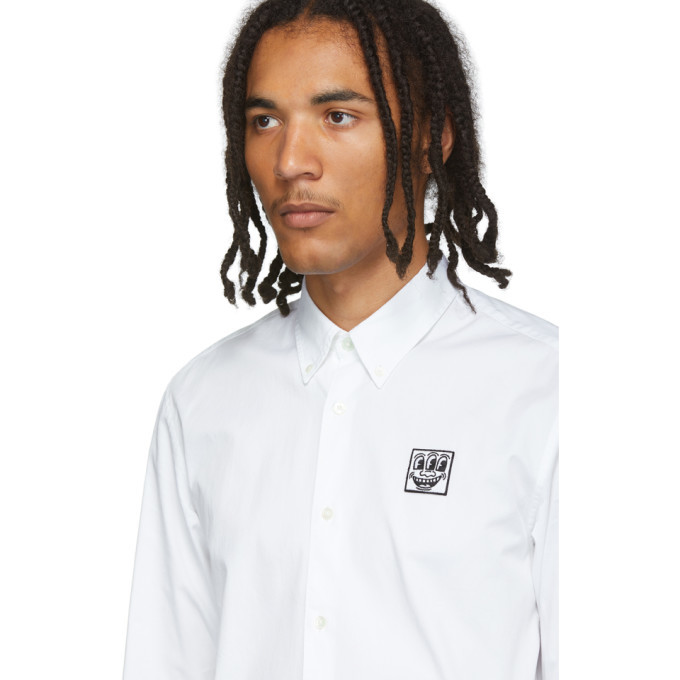 keith haring dress shirt Junya Watanabe MAN - Keith Haring Slim Fit Cotton Patchwork Shirt