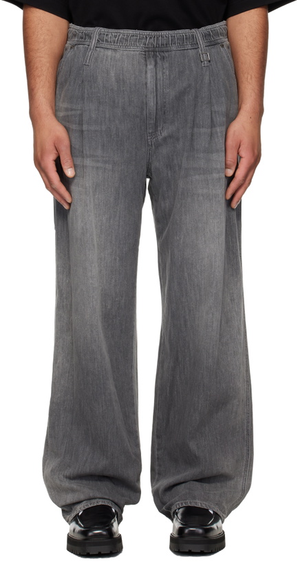 Photo: WOOYOUNGMI Black Lightweight Banding Jeans
