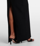 Roland Mouret Floral-appliqué crêpe gown
