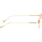Cutler and Gross Gold The Great Frog Edition Bowie Rectangle Glasses