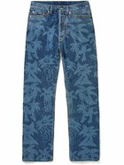 Palm Angels - Palmity Straight-Leg Printed Jeans - Blue