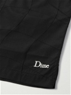 DIME - Straight-Leg Logo-Embroidered Shell Shorts - Black