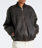 Arma Violet reversible shearling bomber jacket