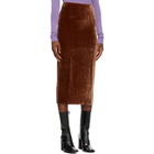 Georgia Alice SSENSE Exclusive Brown Velvet Pearl Skirt