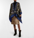 Etro - Printed wool-blend cape