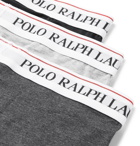 POLO RALPH LAUREN - Three-Pack Stretch-Cotton Boxer Briefs - Multi