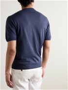 Altea - Slim-Fit Linen and Cotton-Blend T-Shirt - Blue