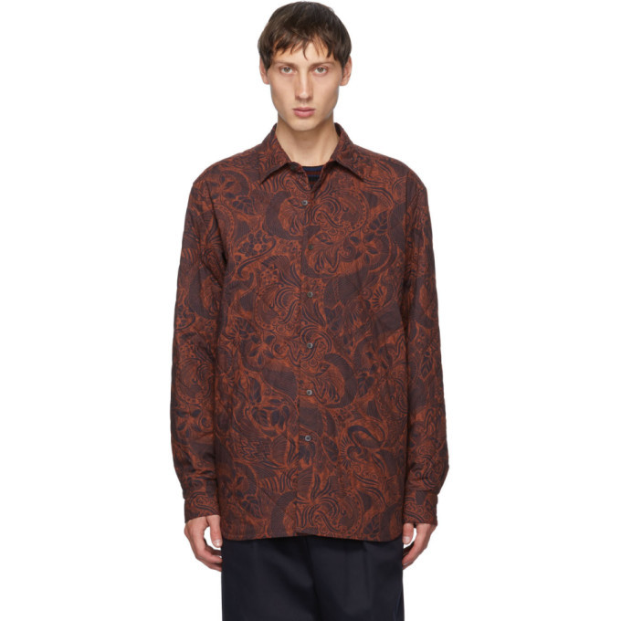 Photo: Dries Van Noten Red and Navy Quilted Shirt