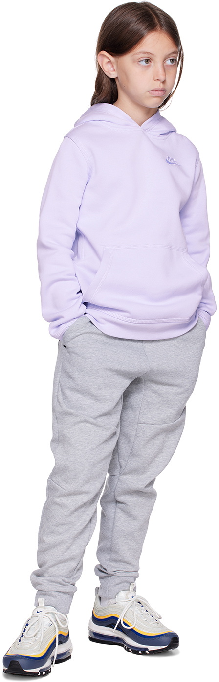 Nike Kids Purple Embroidered Big Kids Hoodie