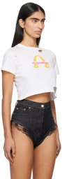 doublet White Magnetic Tight Fit T-shirt