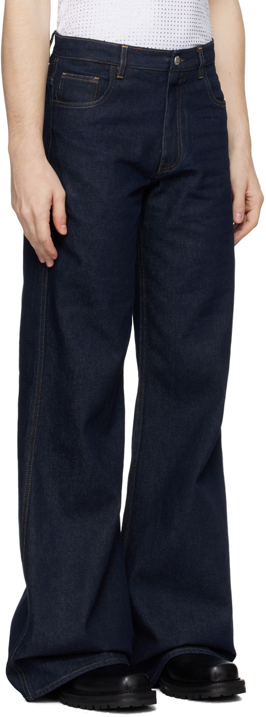 Coperni Navy Wide Leg Jeans