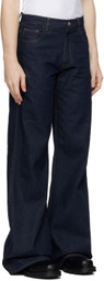 Coperni Navy Wide Leg Jeans