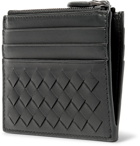 Bottega Veneta - Intrecciato Leather Zipped Cardholder - Men - Black