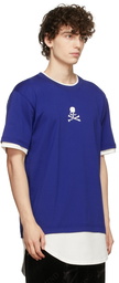 mastermind WORLD Blue & White Layered T-Shirt