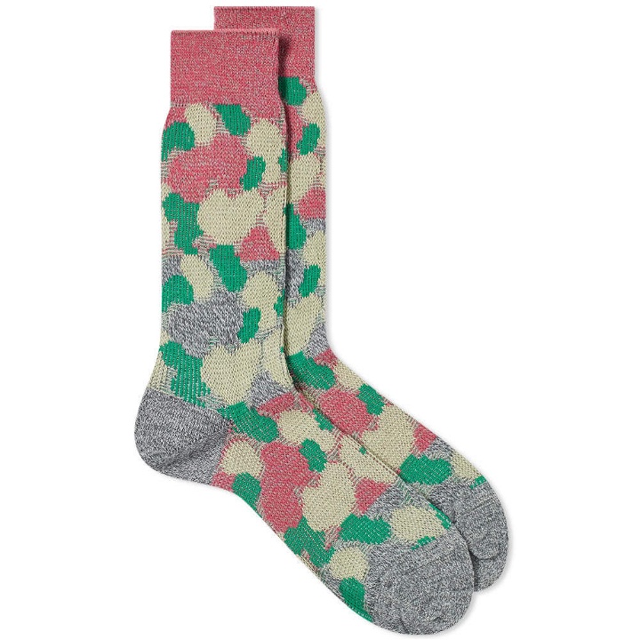 Photo: Ayame Socks Paneled Camouflage Sock Multi
