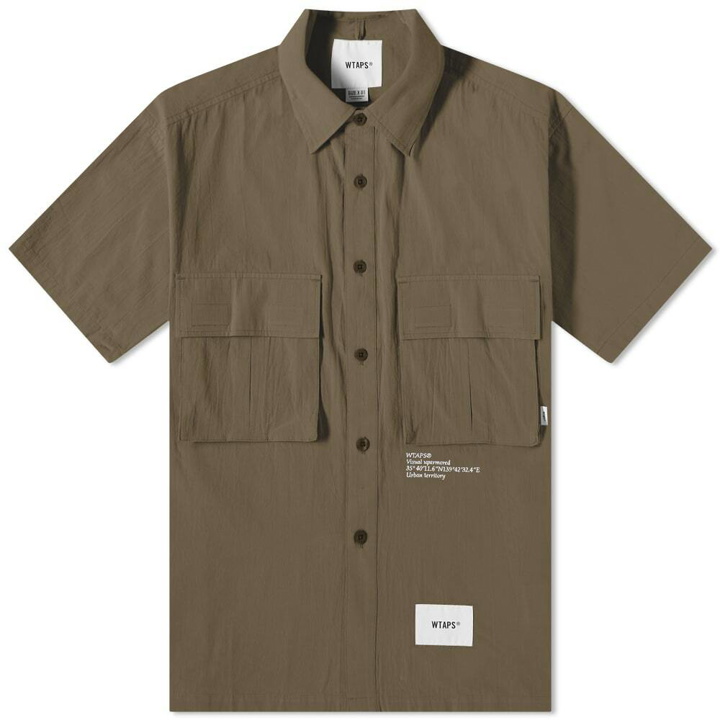 Photo: WTAPS Men's Short Sleeve Exp Shirt in Olive Drab