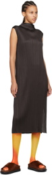 PLEATS PLEASE ISSEY MIYAKE Black Monthly Colors April Maxi Dress