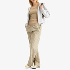 Sporty & Rich Women's Varsity Crest Cropped Zip Hoodie in Heather Grey