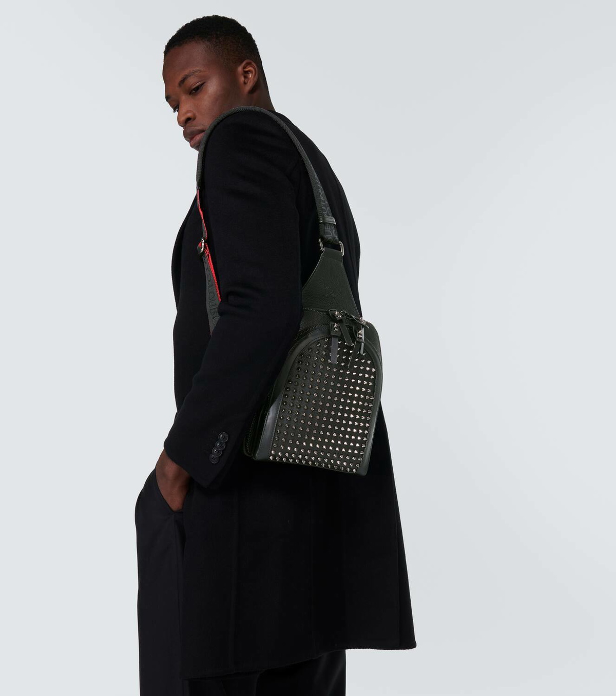 【完売必至】CHRISTIAN LOUBOUTIN Loubifunk クロスボディバッグ Loubifun - クロスボディバッグ - カーフレザー - グレー