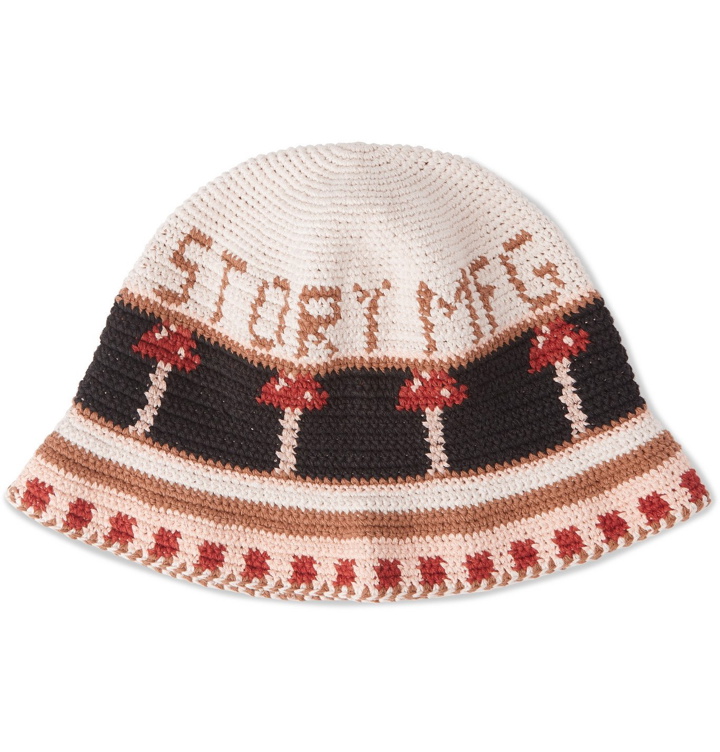 Photo: Story Mfg. - Brew Crocheted Organic Cotton Bucket Hat - Multi