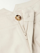 Brunello Cucinelli - Straight-Leg Virgin Wool-Flannel Cargo Trousers - Neutrals