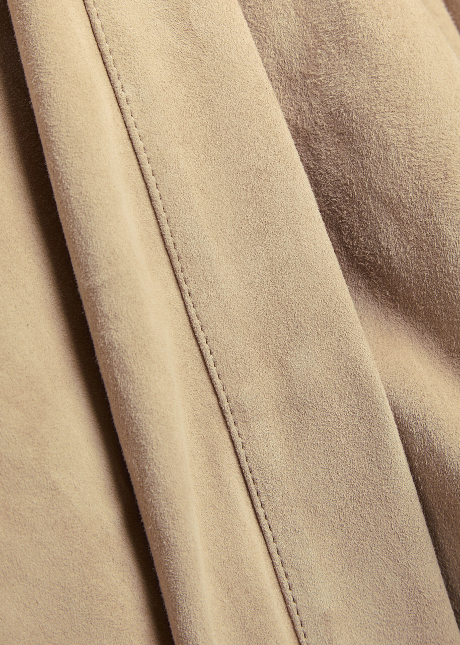 Stouls Simone Oversized Suede Shirt Beige