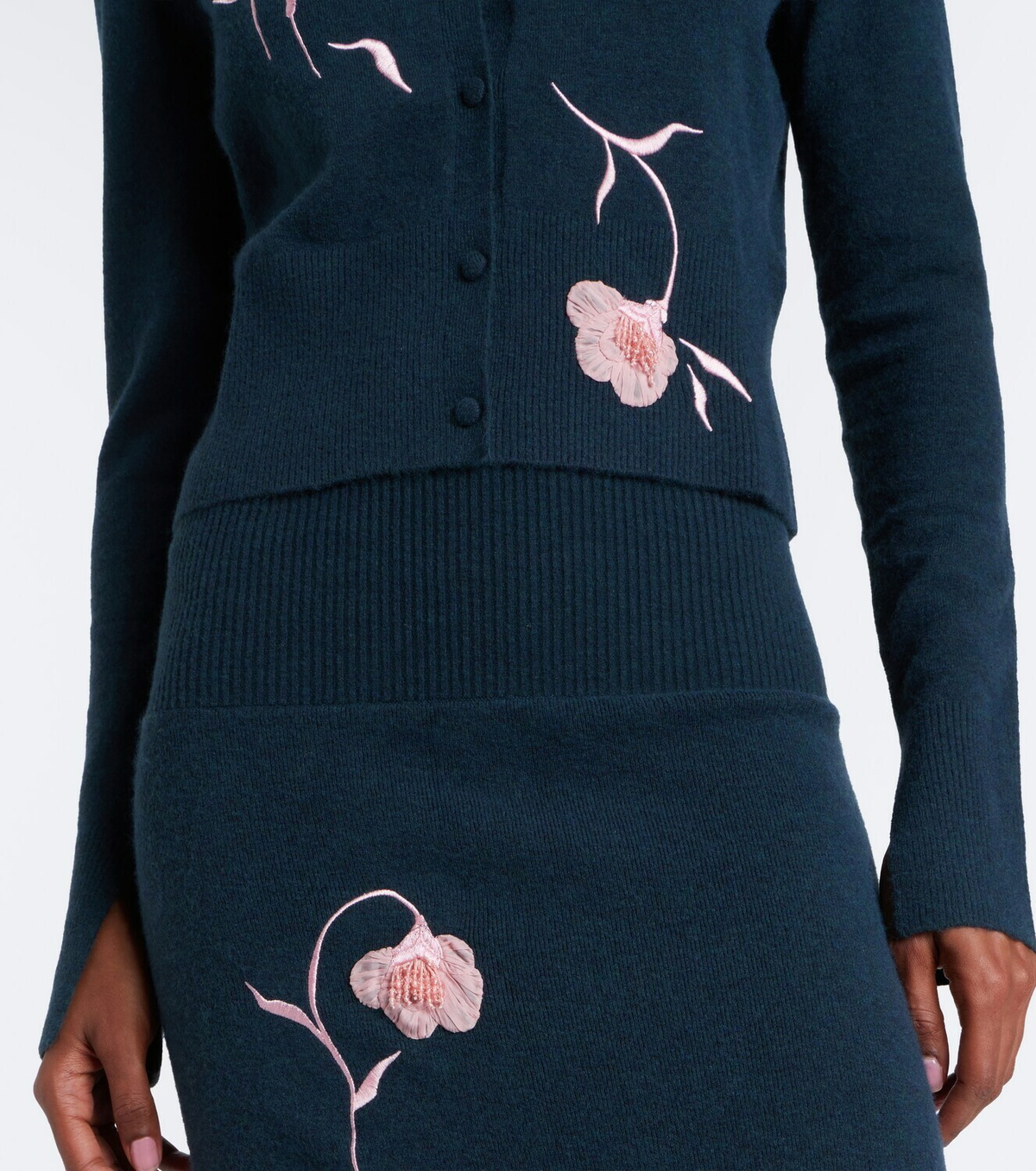 Erdem Floral-appliqué cardigan