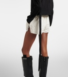 Rick Owens Belted cotton jersey T-shirt