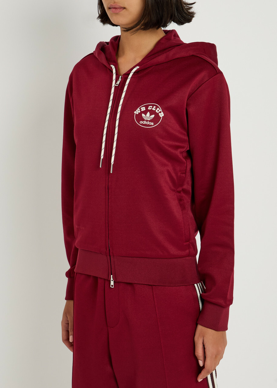 Adidas X Wales Bonner X Wales Bonner Hooded Jersey Sweatshirt Burgundy