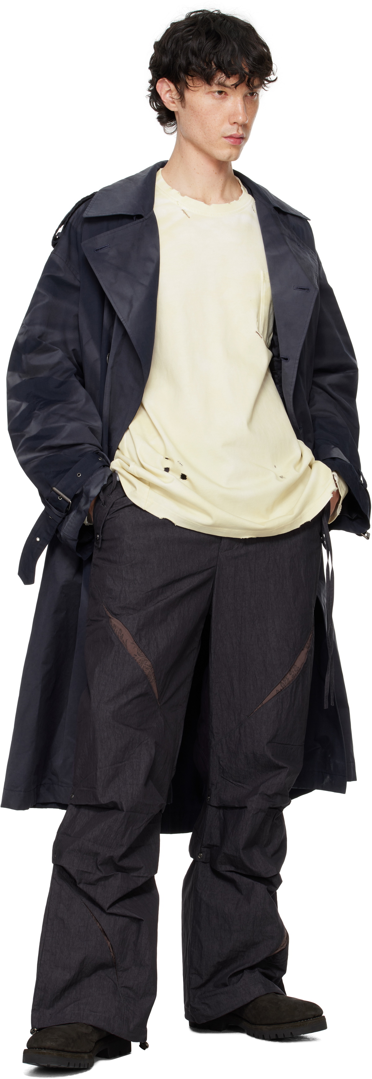Professor.E Gray Parachute Worker Trousers