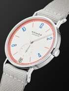 NOMOS Glashütte - Tangente 38 Date Love Limited Edition Hand-Wound 37.5mm Stainless Steel and Grosgrain Watch, Ref. No. 179.S2