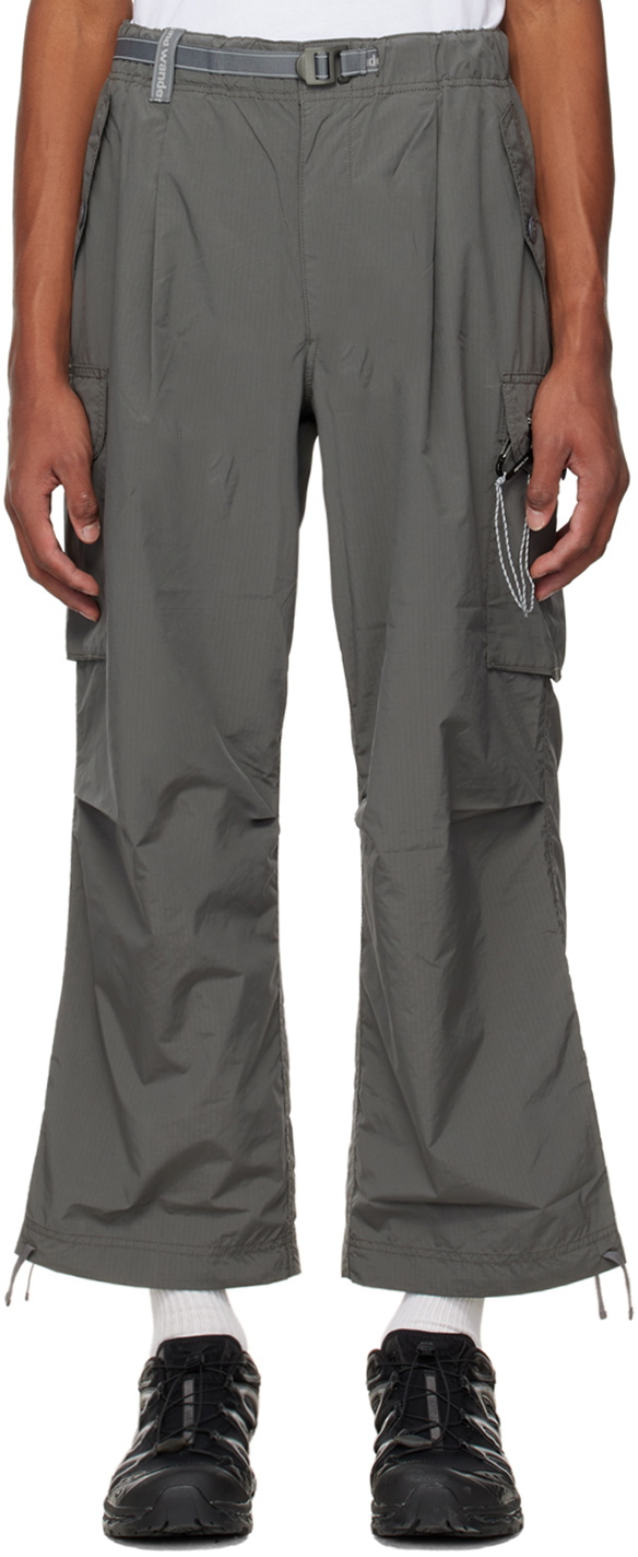 and wander Gray Oversized Cargo Pants and Wander