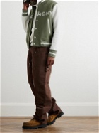 Givenchy - Logo-Appliquéd Wool-Blend and Leather Varsity Jacket - Green