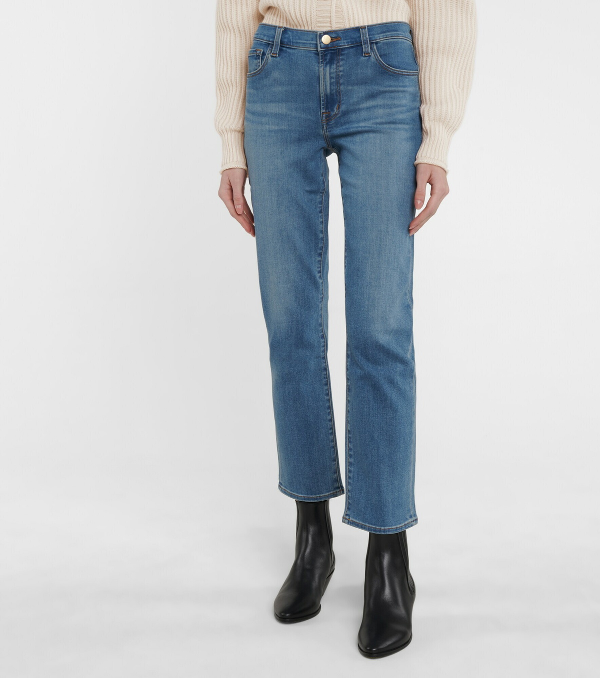 J Brand - Adele mid-rise straight jeans