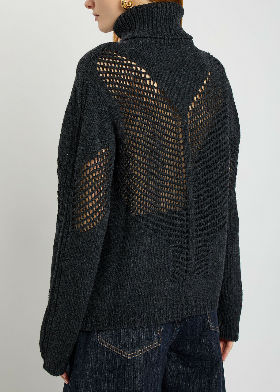 Our Legacy Cage-knit Merino Wool Jumper Charcoal
