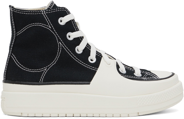 Photo: Converse Black & White Chuck Taylor All Star Construct Sneakers