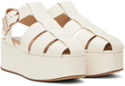 Gabriela Hearst Off-White Mila Plateau Sandals