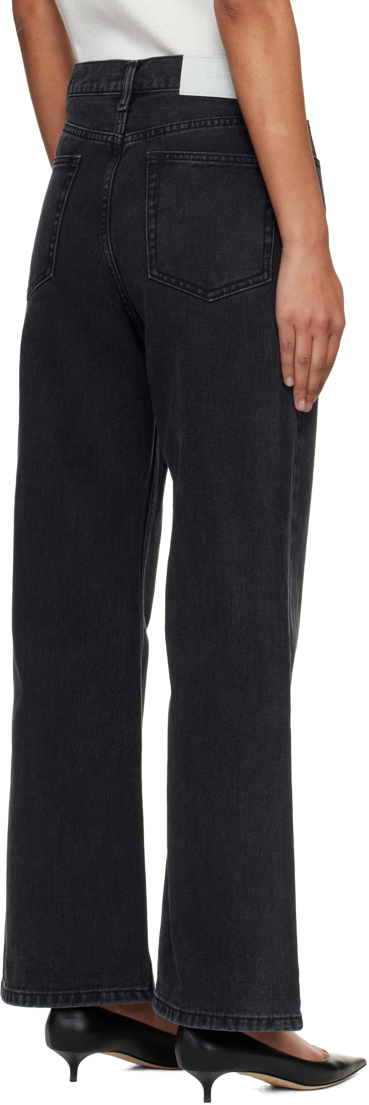 Dunst Black Relaxed Flared Jeans
