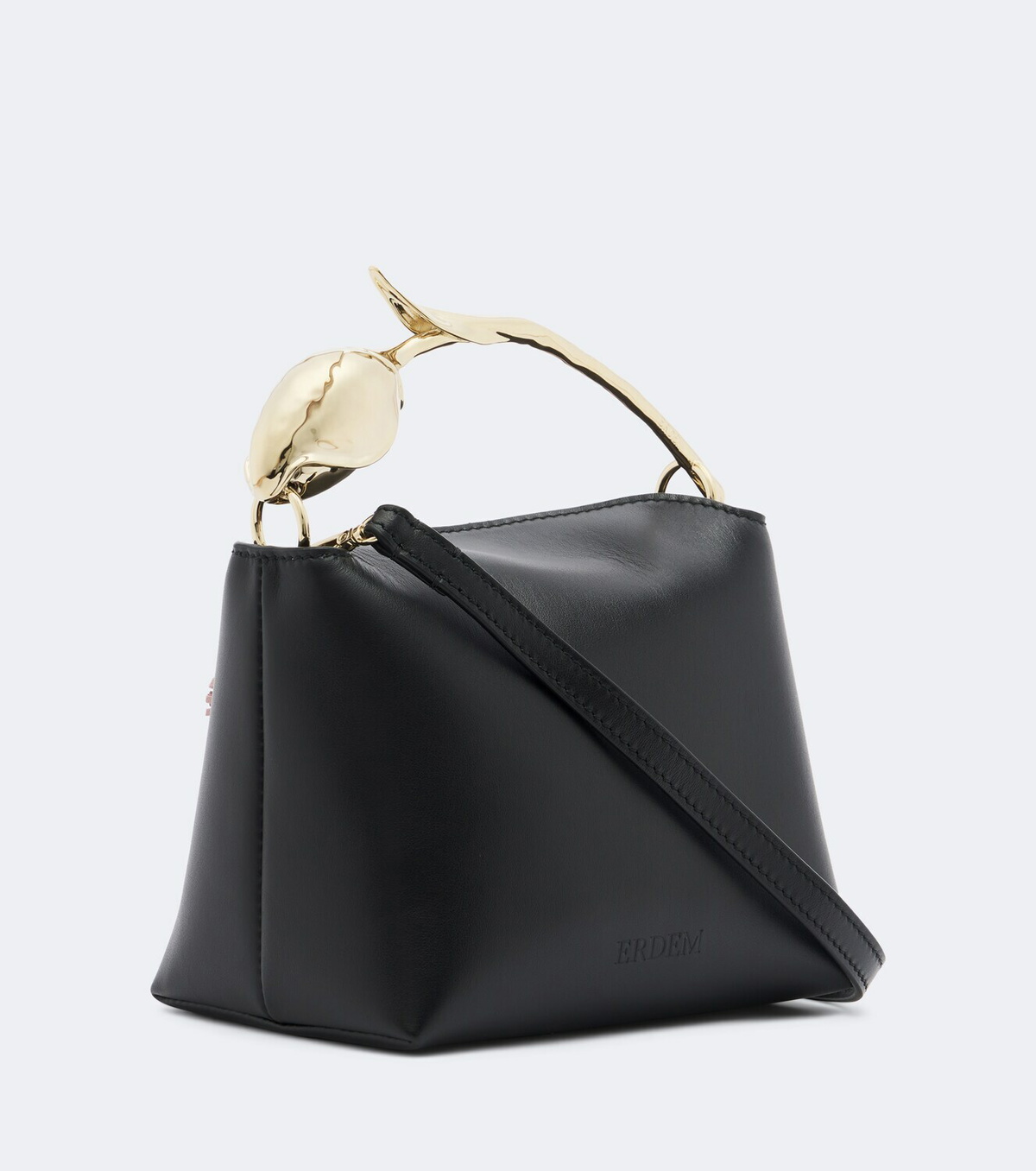 Erdem Bloom Mini appliqué leather top-handle bag