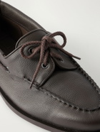 John Lobb - Foil Full-Grain Leather Boat Shoes - Brown