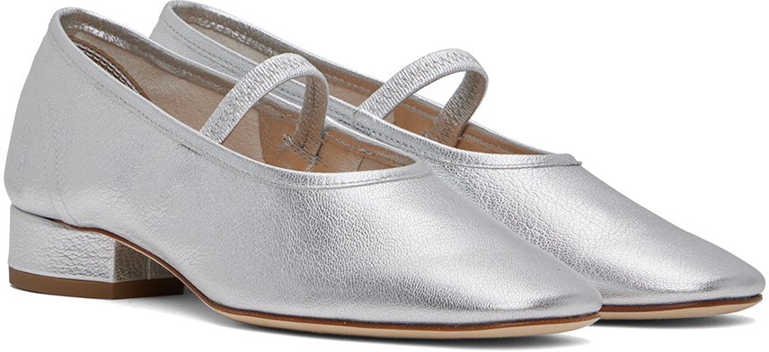 フラットシューズ AEYDE Woman Ballet flats Silver GLVR25RO126 SILVER PEARL Aeyde Outlet: Shoes woman - Silver | Aeyde ballet flats