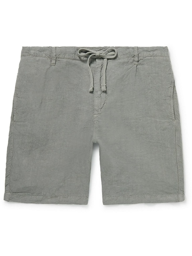 Photo: Hartford - Tank Straight-Leg Linen Drawstring Shorts - Gray