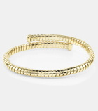 Marina B Trisolina Bypass 18kt gold bangle with diamonds