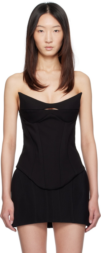 Photo: Mugler Black Signature Tailored Bustier Top