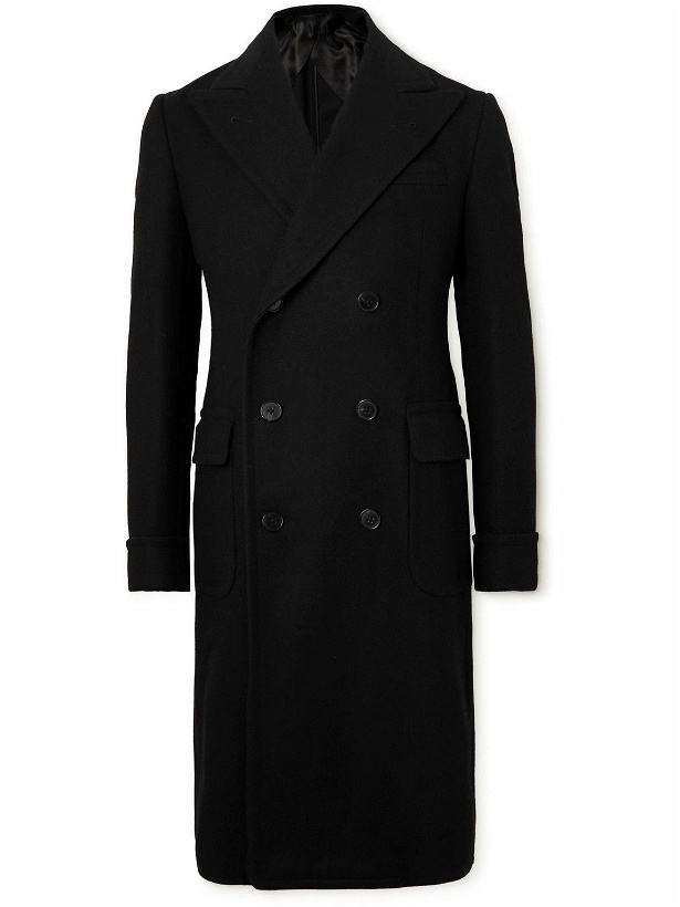 Photo: Ralph Lauren Purple label - Double-Breasted Wool and Cashmere-Blend Coat - Gray
