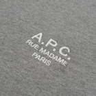 A.P.C. Men's Raymond Embroidered Logo T-Shirt in Dark Grey Melange