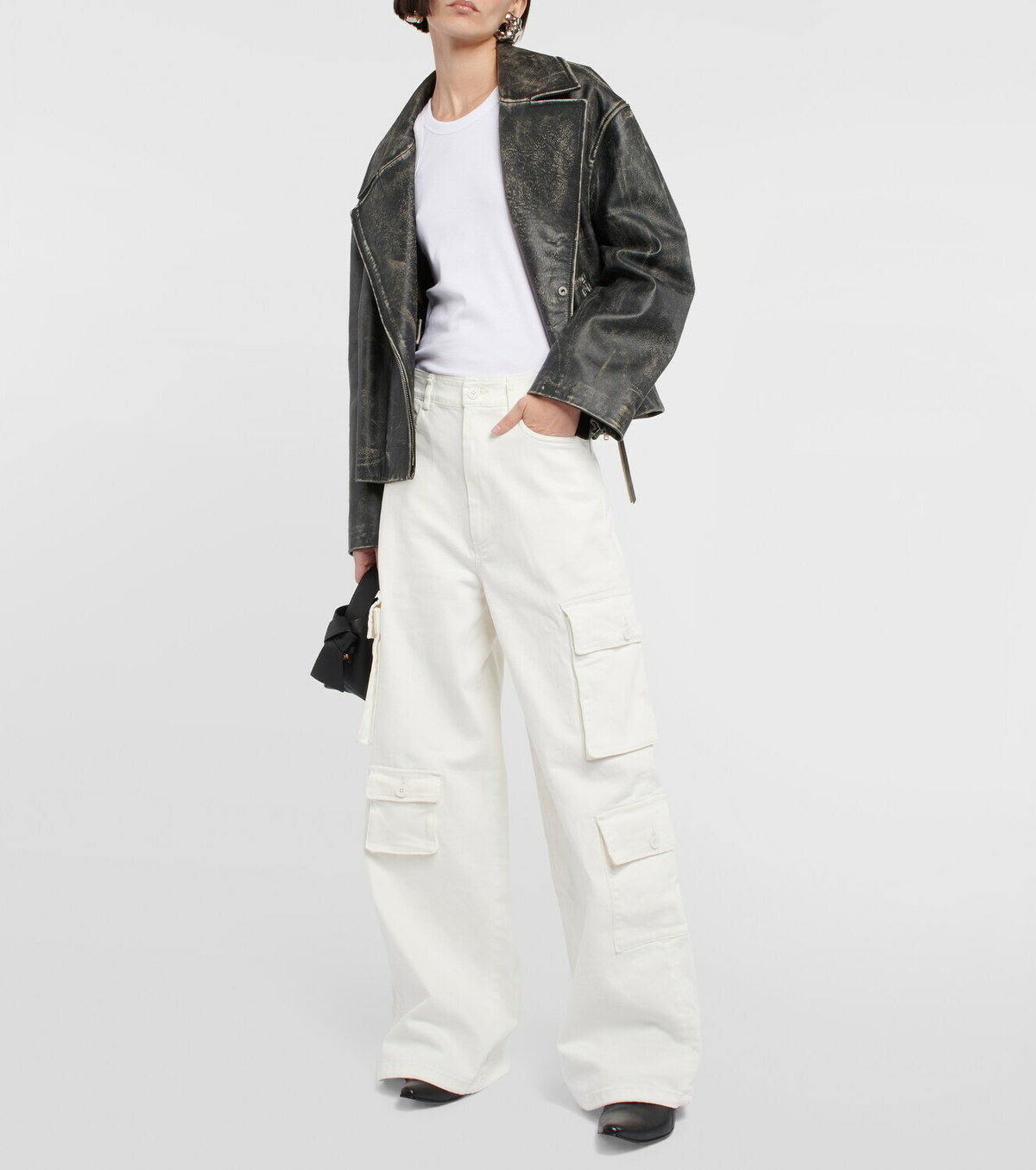The Frankie Shop Hailey highrise denim cargo pants The Frankie Shop