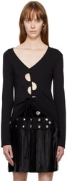 AVAVAV Black Cutout Blouse