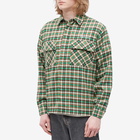 Represent Men's Long Sleeve Flannel Shirt in Brown/Racing Green