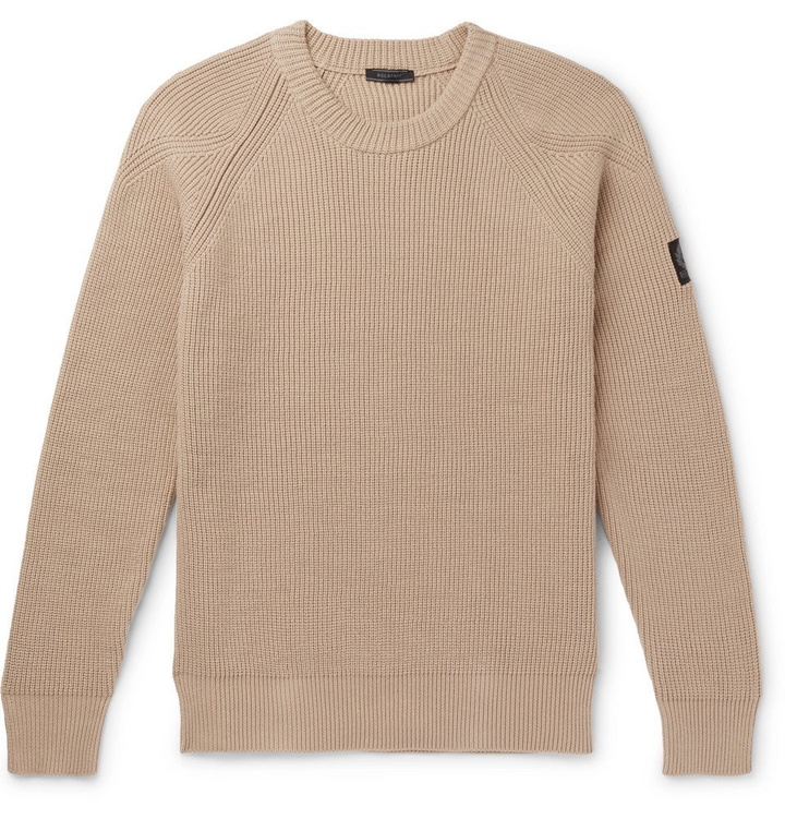 Photo: Belstaff - Ribbed Cotton Sweater - Men - Beige